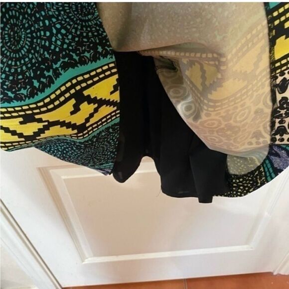 NWT Anthropologie Tracy Reese Short Sleeve V-Neck Multi Color Dress Size 2 - Picture 6 of 7